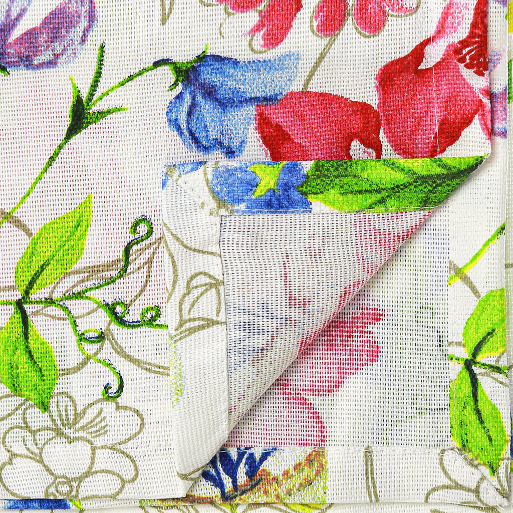 Скатерть 150х145см Летний сад, длина стола до 110см, на 4 персоны, рогожка (хлопок 100%) 171г/м2, упаковка классическая, пакет ПВХ 28х41см, Домашняя мода (Россия)  фото 2