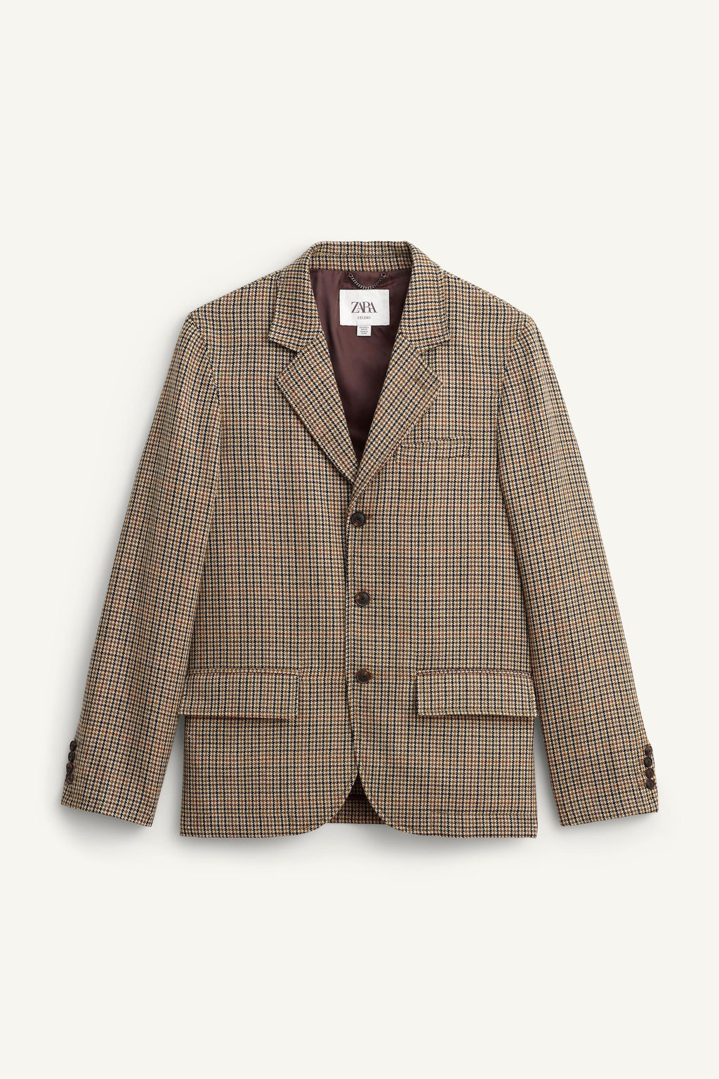 LIMITED EDITION CHECKED WOOL SUIT BLAZER - Zara фото 7