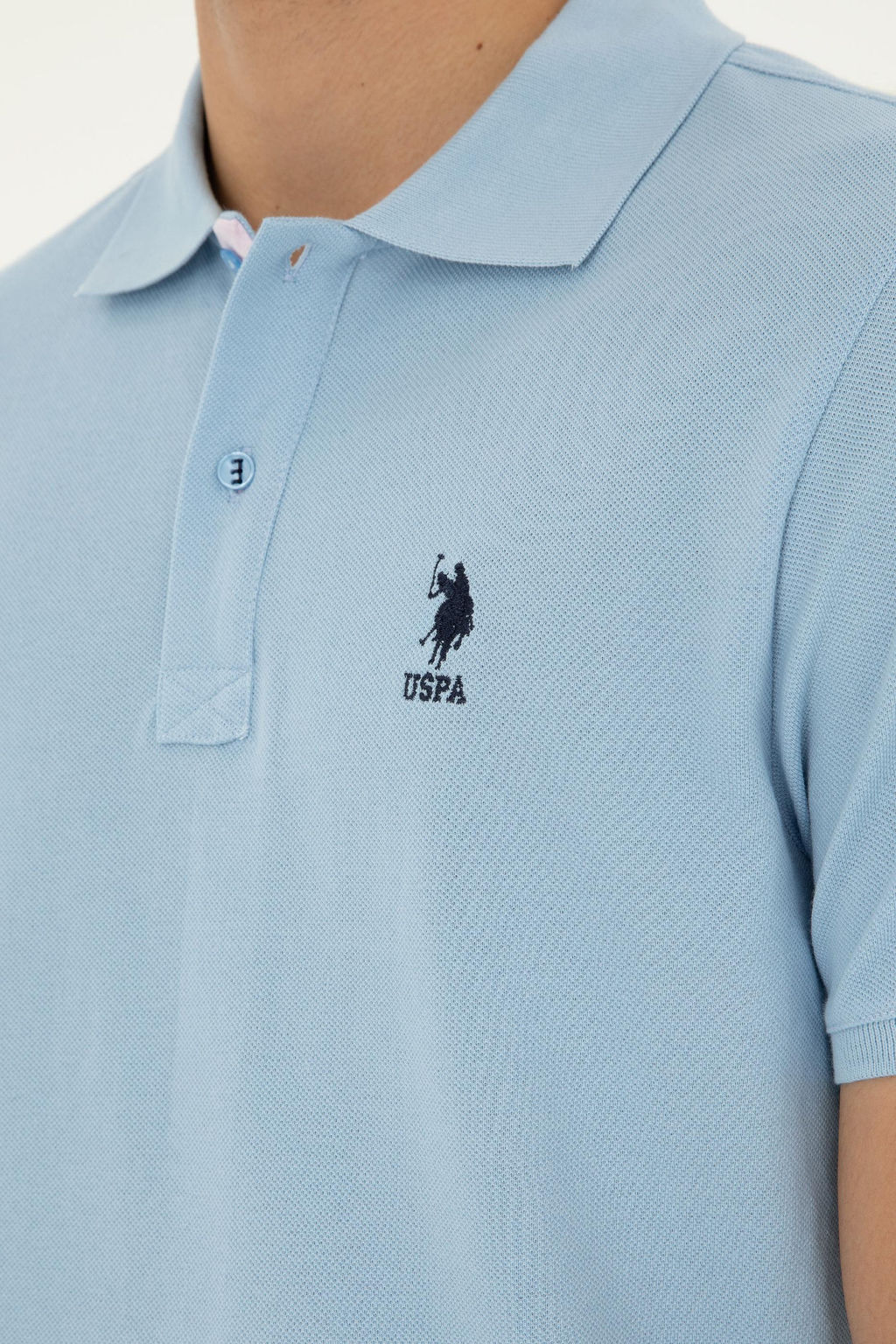 Мужская голубая базовая футболка Неожиданная скидка в корзине - U.s. polo assn фото 14
