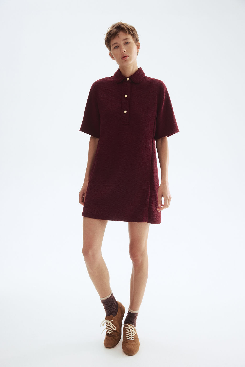 Vestido de boucl? con cuello camisero - H&m фото 4