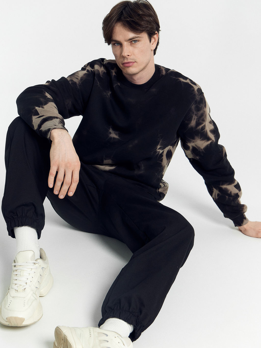 Свитшот мужской черный с обработкой эйсид черный эйсид 121801/1 - Mark formelle фото 2