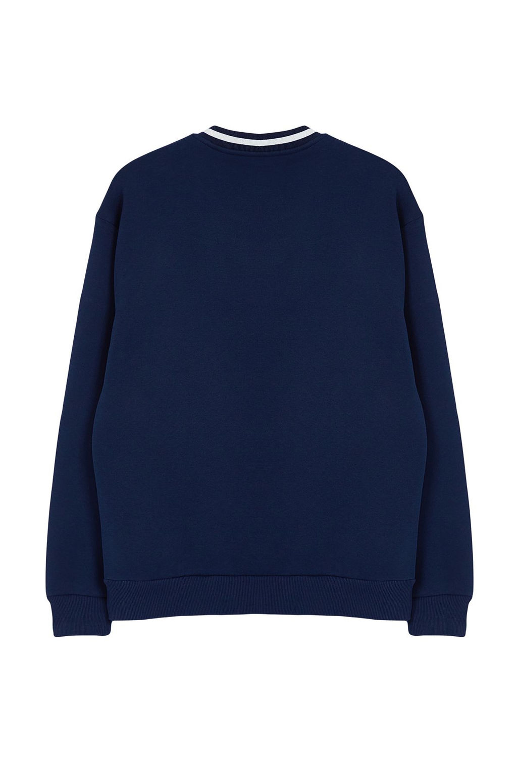 TRENDYOL MAN Indigo Premium Oversize/Genis Kesim Yaka Triko Bant Basic Ici Polarl? Sweatshirt TMNAW25SW00093 - Trendyolmilla фото 7