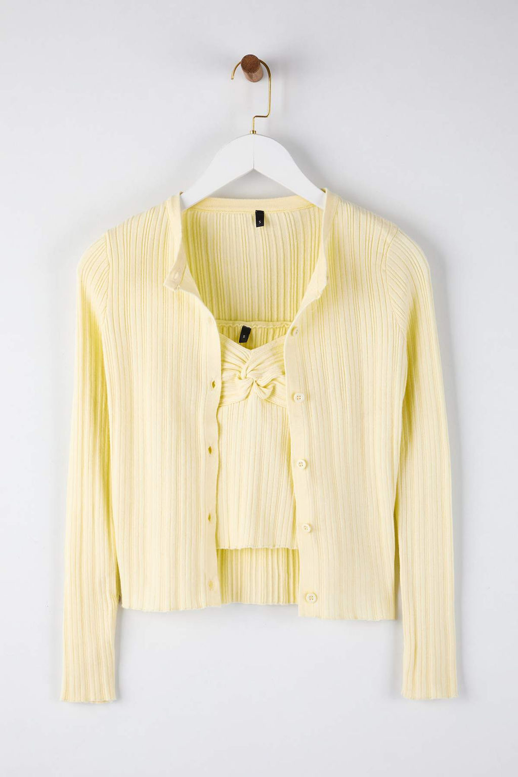 Trendyolmilla Bordo Fitilli Bisiklet Yaka Triko H?rka-Bluz Tak?m TWOAW26HI00003  фото 12