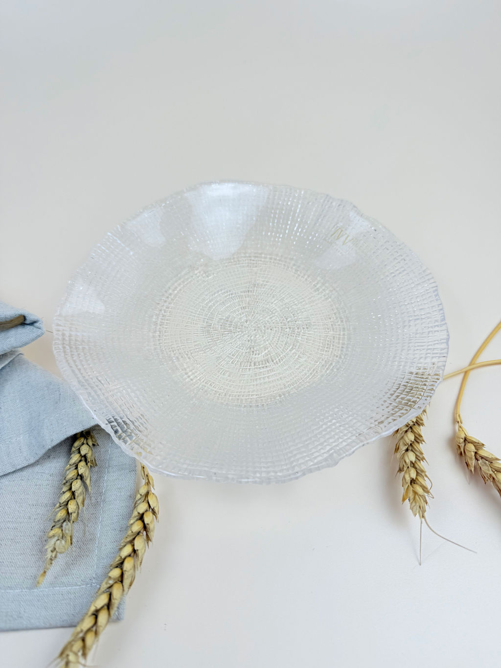 Блюдо 20 см прозрачное IVV (реплика) OLS-8297.1