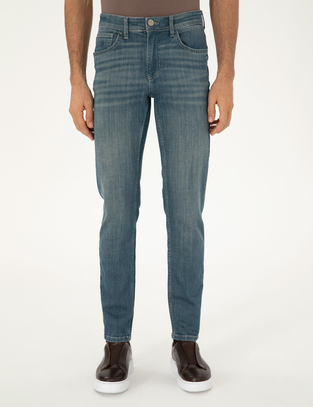 Джинсовые брюки узкого кроя цвета индиго - Cacharel фото 2