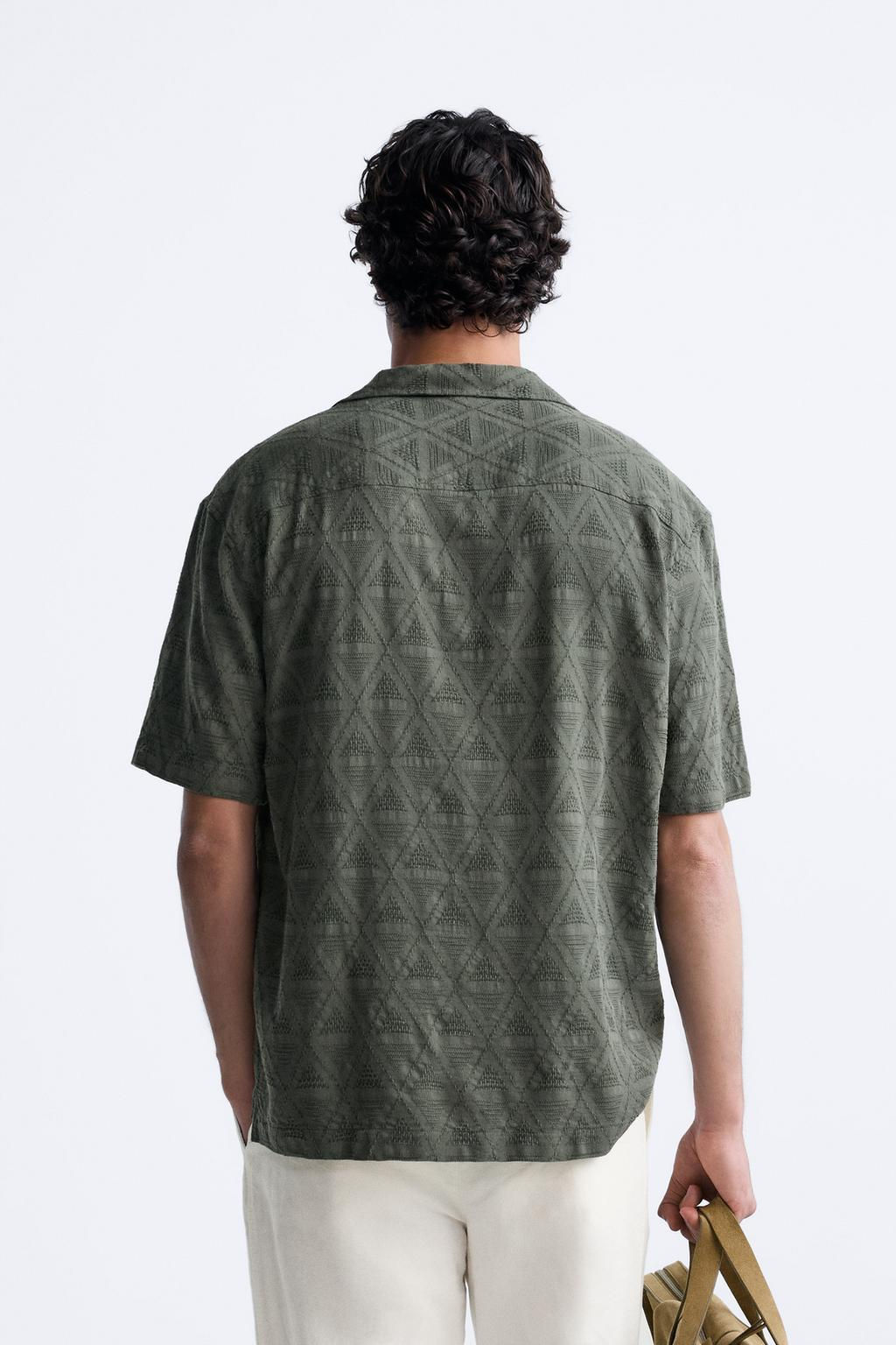 GEOMETRIK JACQUARD GOMLEK - Zara фото 3