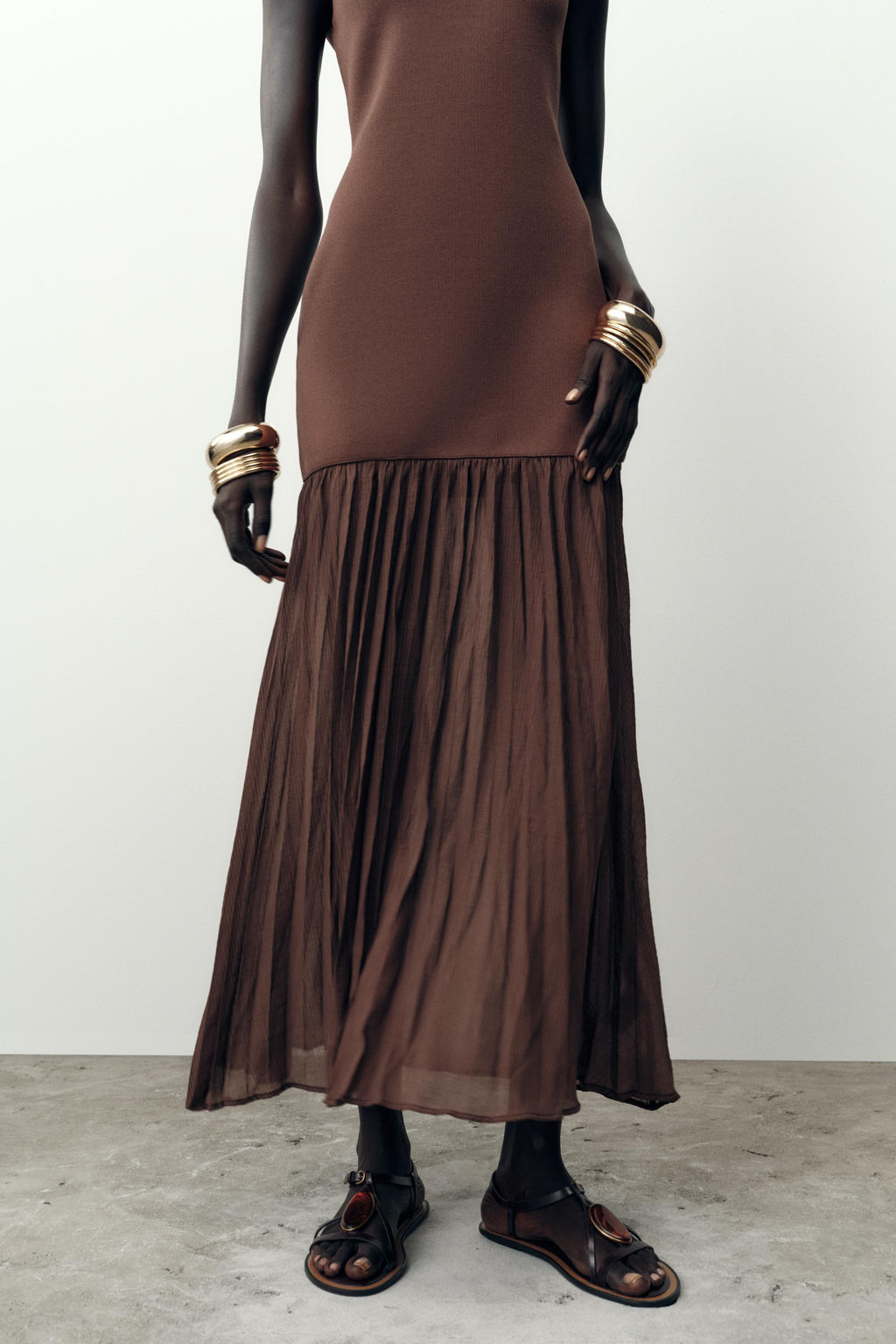 CONTRAST KNIT DRESS - Zara фото 3