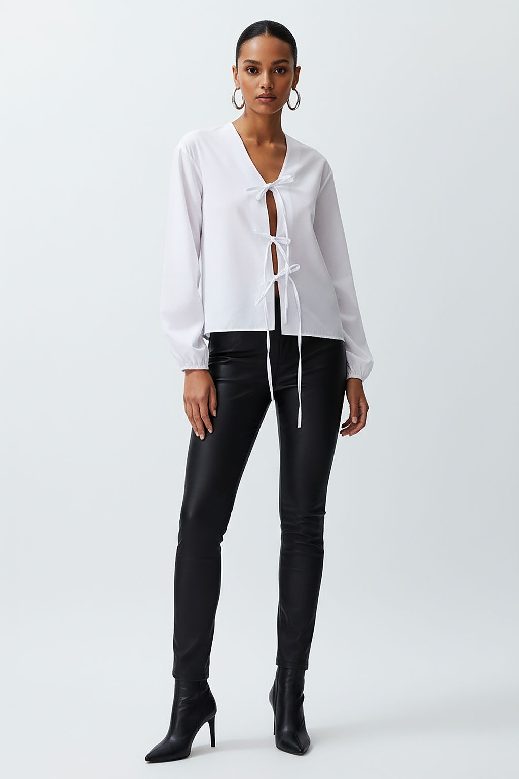 Beyaz Onden Baglamal? Dokuma Gomlek TEDSS24GO00001