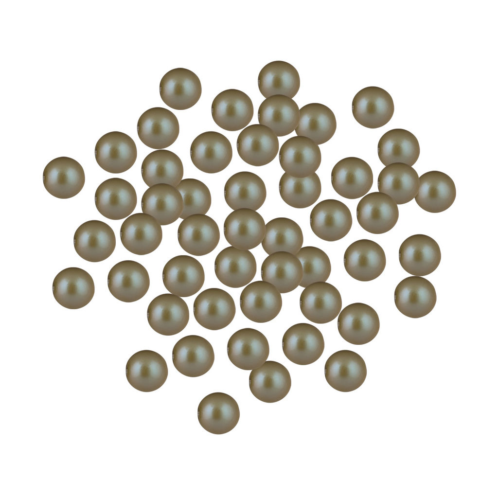 Бусина Zlatka пластик FPB-01 6 мм 5 х 50 шт 2 шт №10 оливковый перл