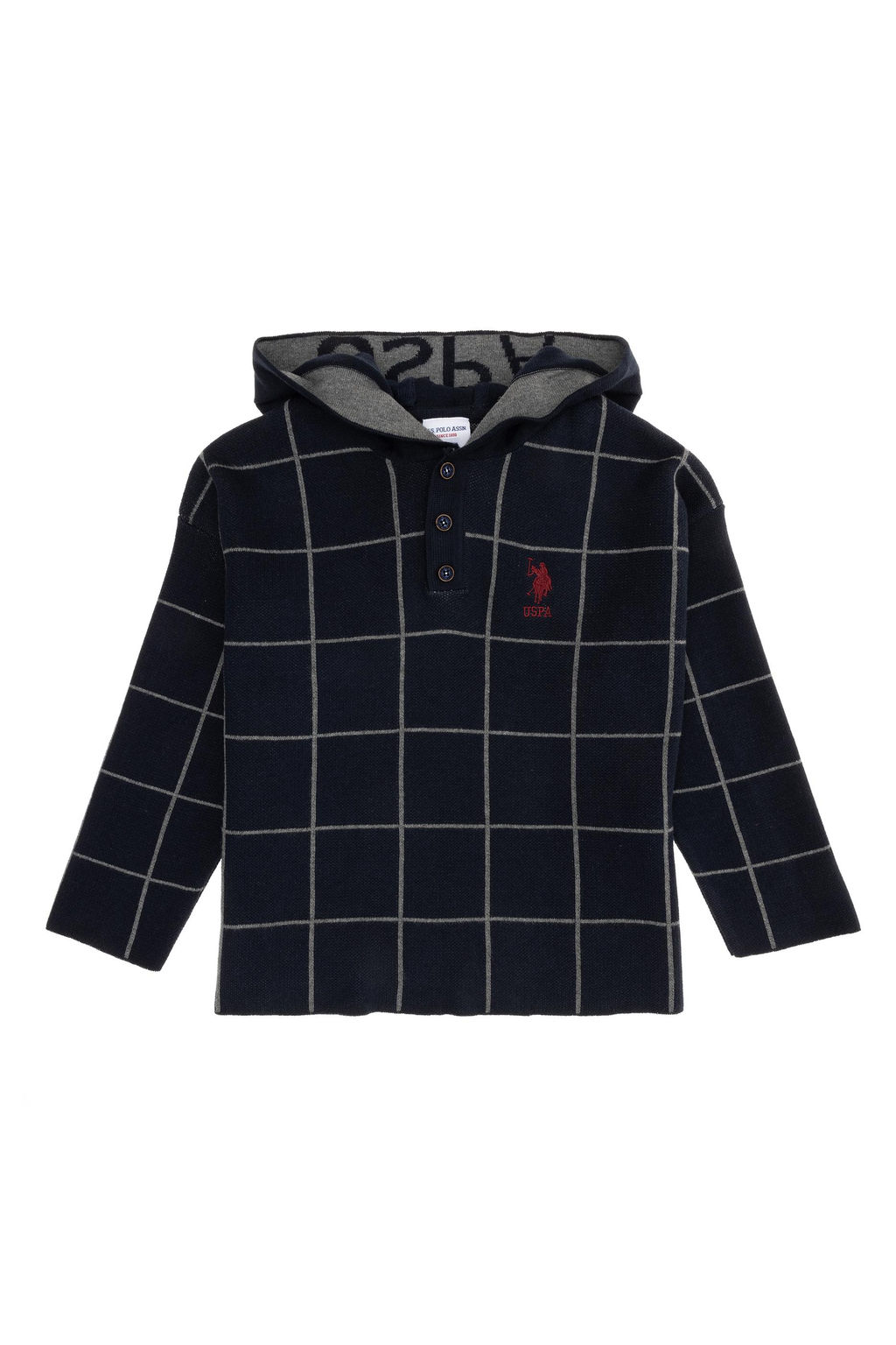 U. S. Polo Assn Темно-синий свитер с капюшоном для мальчика