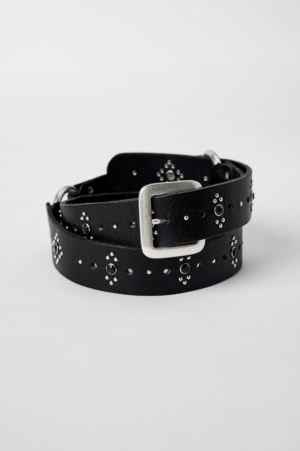 LEATHER BELT WITH EYELETS AND STUDS KATE MOSS X ZARA  фото 4