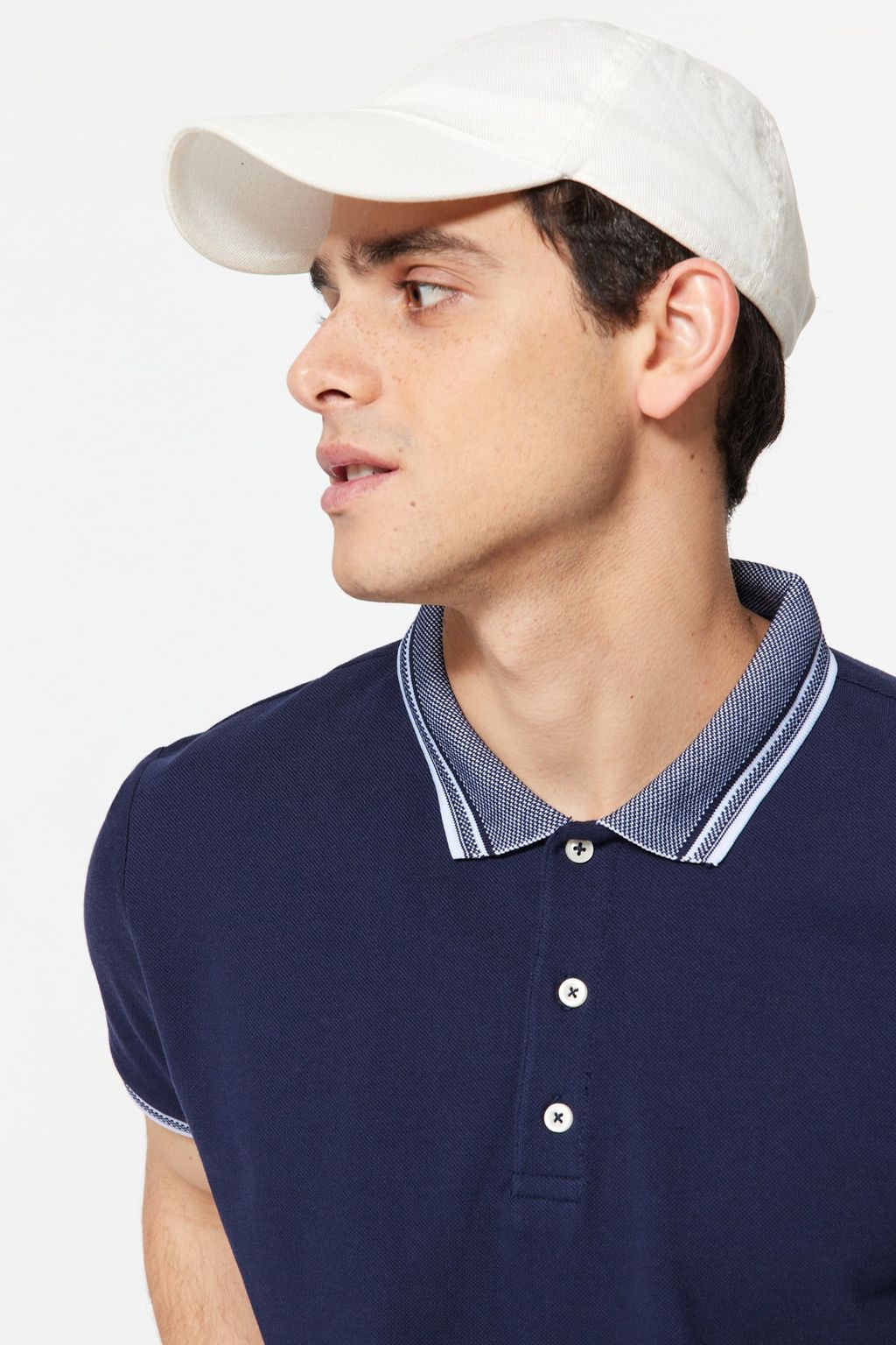 TRENDYOL MAN Siyah Slim/Dar Kesim %100 Pamuklu Polo Yaka T-shirt TMNSS22PO00014 - Trendyolmilla фото 3