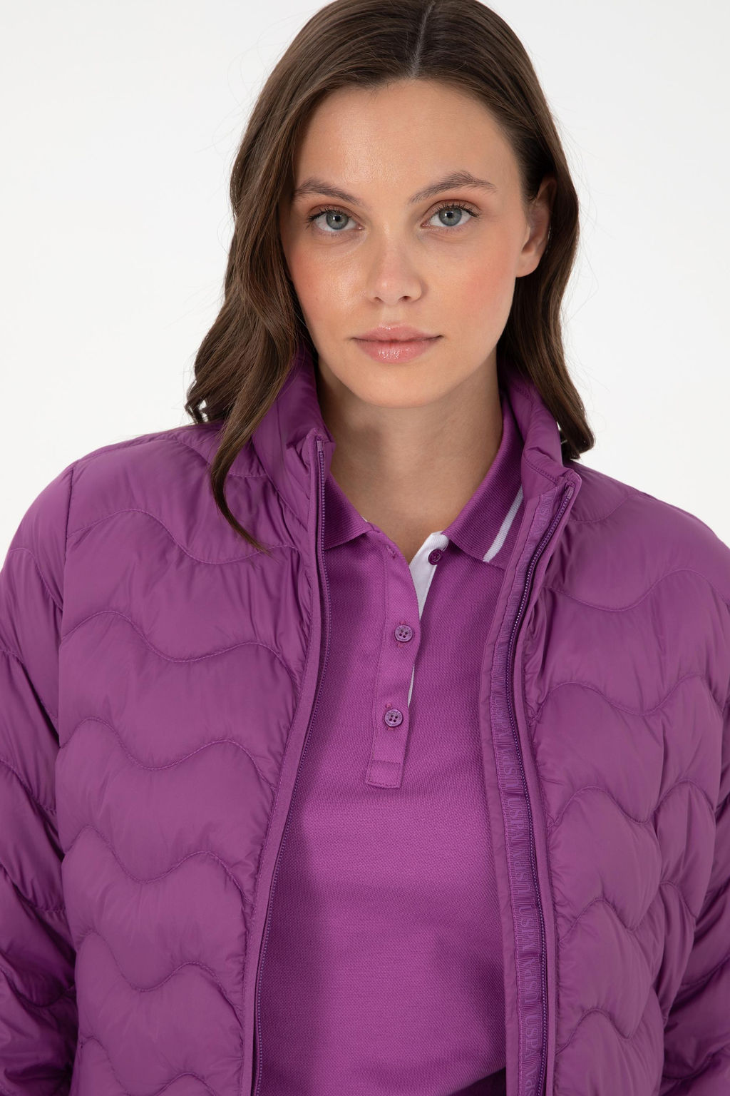 Женское фиолетовое пальто Неожиданная скидка в корзине - U.s. polo assn фото 2