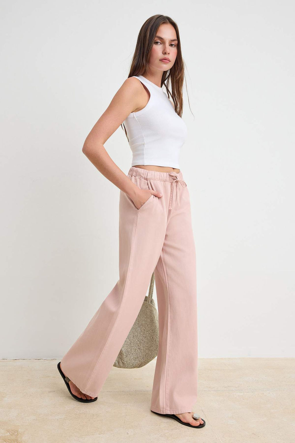 Ac?k Pembe Yuksek Bel Wideleg Tencel Kar?s?ml? Jeans TWOSS26JE00209 - Trendyolmilla фото 11