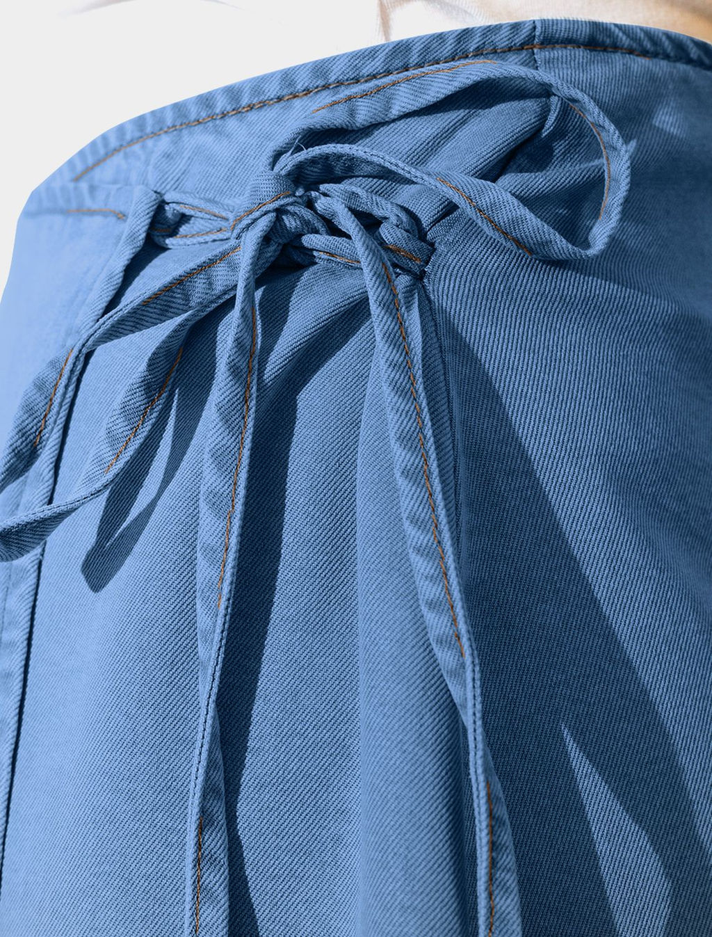 Юбка миди на запах А-силуэта из джинсового лиоцелла