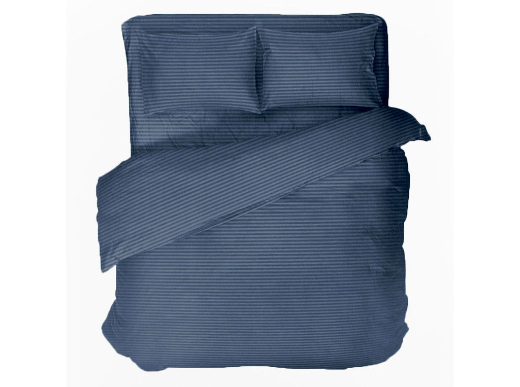 Комплект постельного белья 4249/1-БЧ 2-х сп. сатин рис. 17-4015 цв. синий 1*1