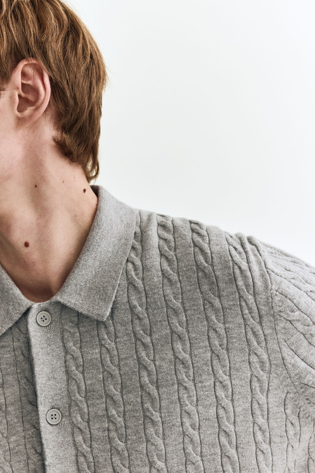 Regular Fit Cable-knit shirt - H&m фото 3