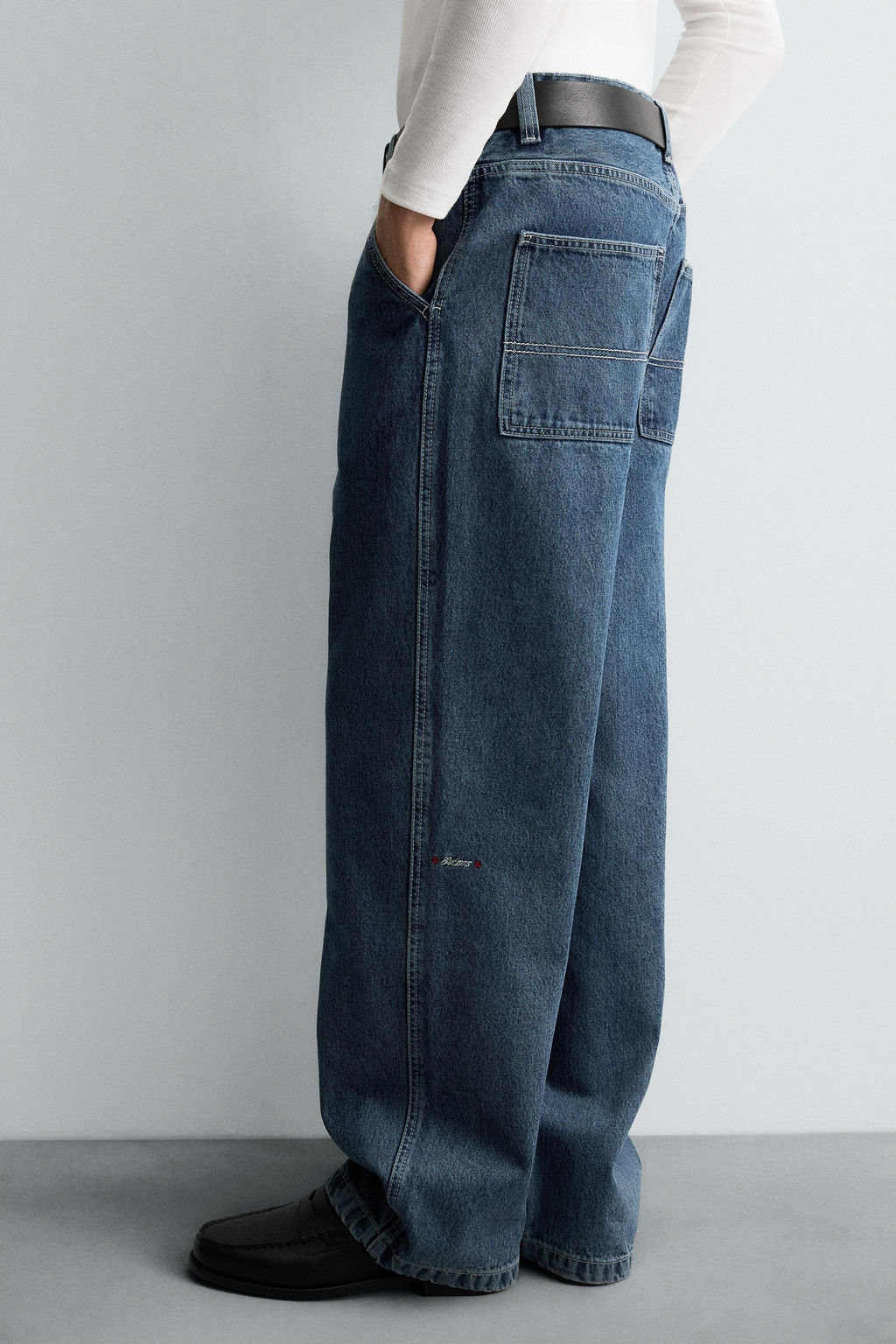DENIM CHINO TROUSERS - Zara фото 6