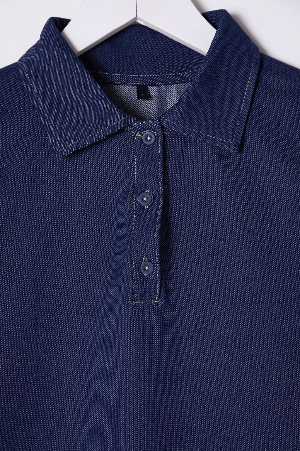 Indigo Bodycone/Vucuda Oturan Polo Yaka Mini Orme Elbise TWOSS25EL00068