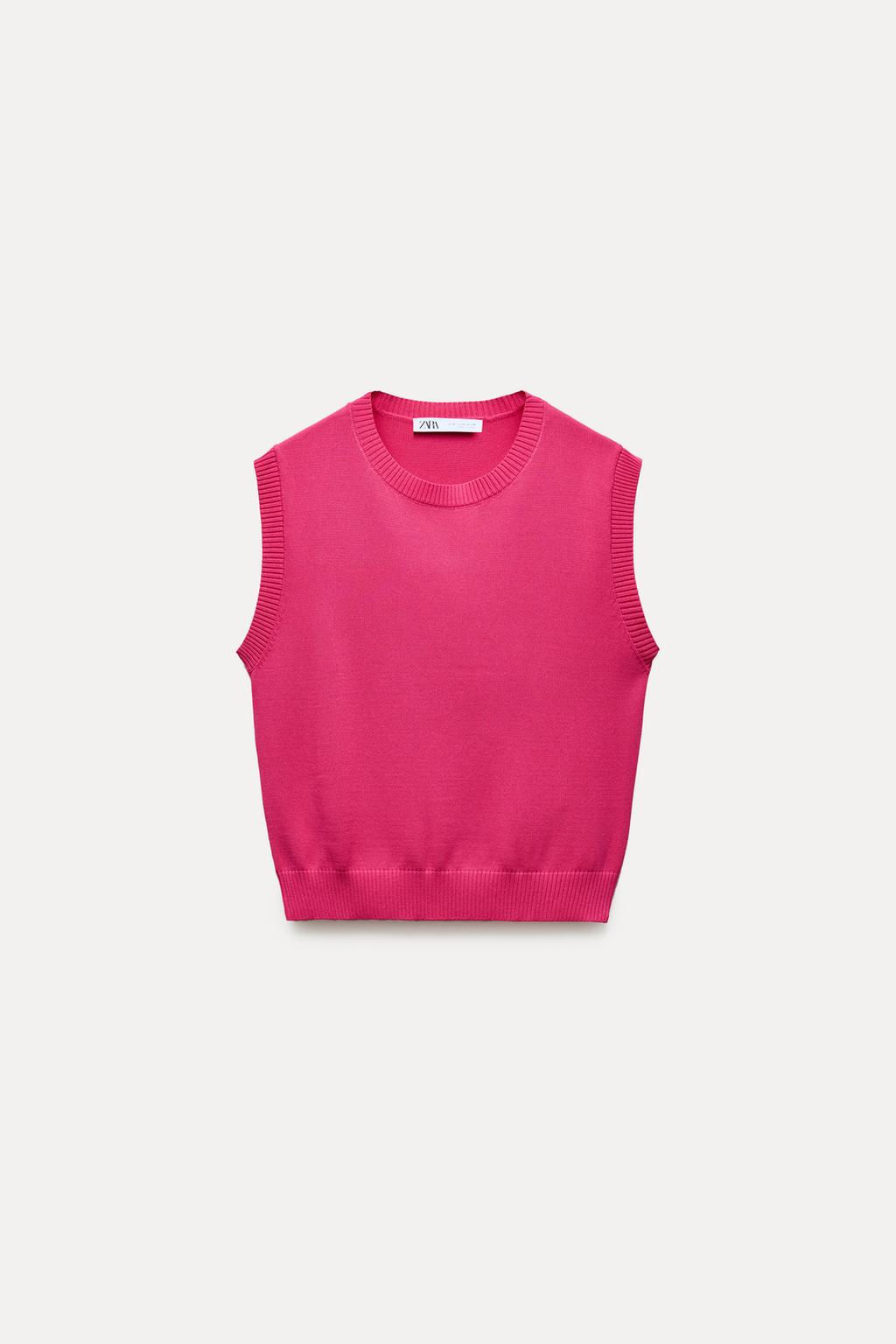 PLAIN KNIT TOP WITH RIBBED TRIMS - Zara фото 11