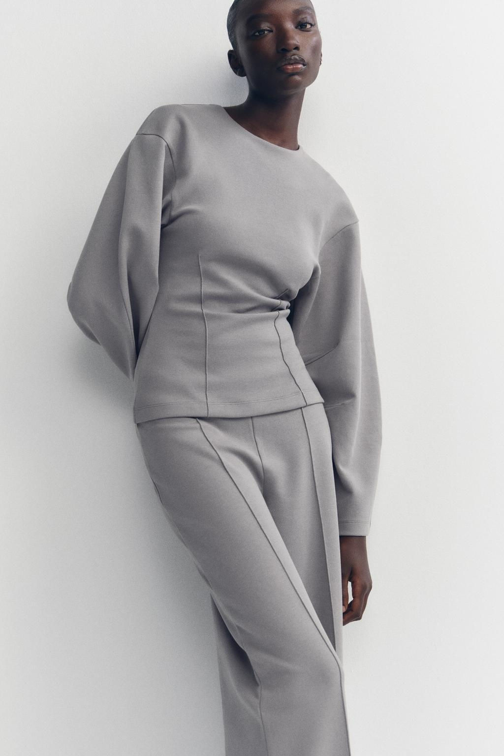 INTERLOCK KNIT TROUSERS WITH VENTS - Zara фото 3