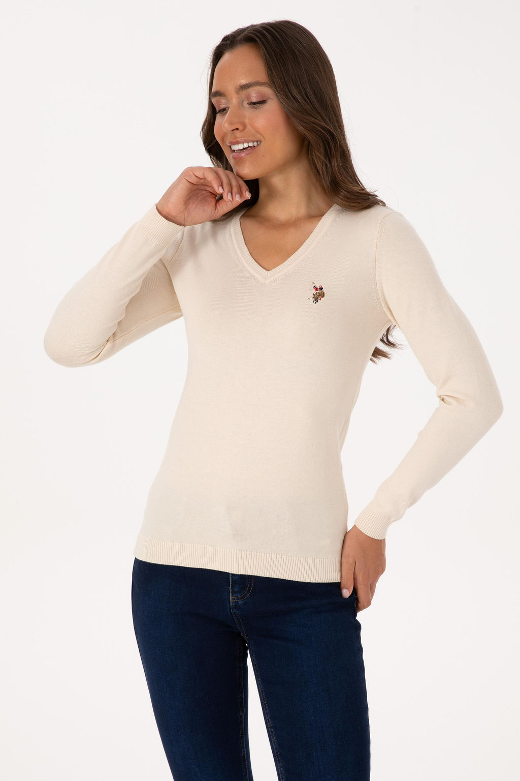 Kad_n Krem Basic Kazak Sepette S_rpriz _ndirim - U.s. polo assn фото 3