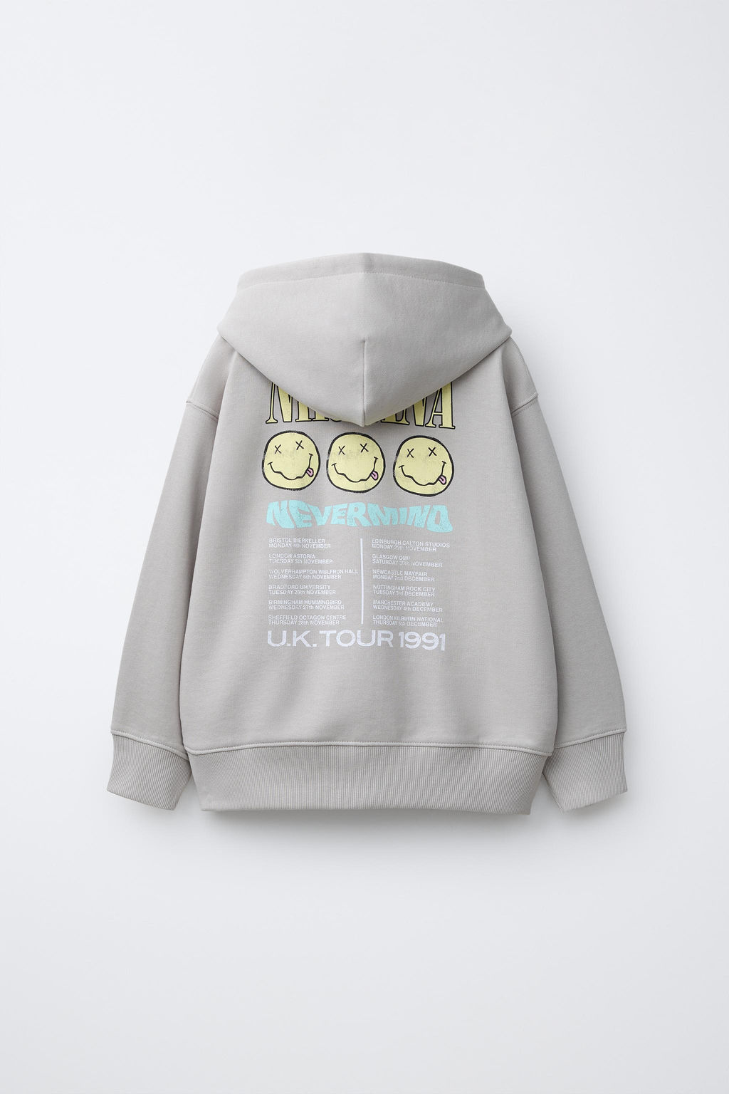 SUDADERA CAPUCHA NIRVANA ® / Gris perla - Zara фото 4