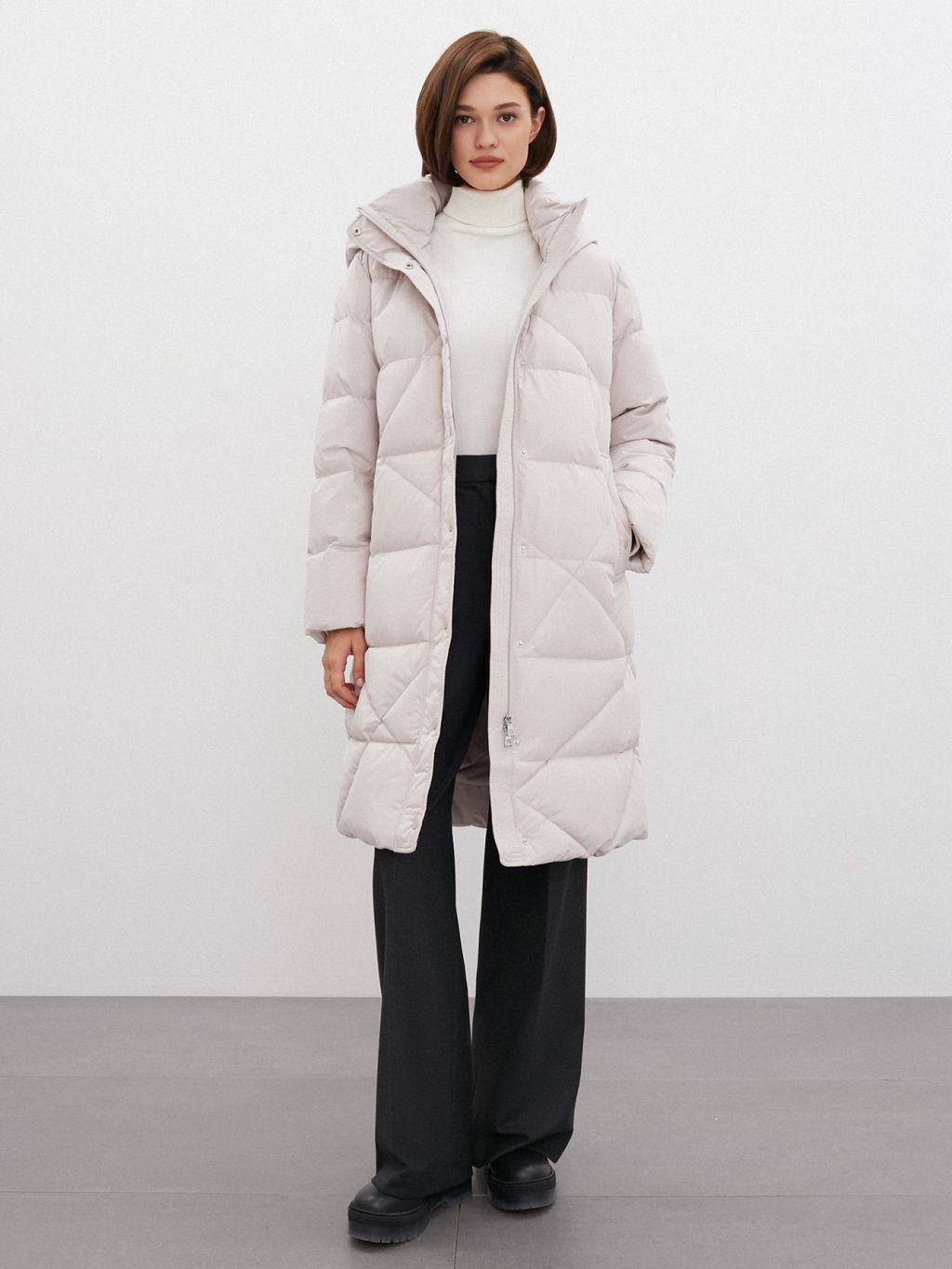 Conso/WDL 220522 - vanilla Пуховое Пальто  фото 5