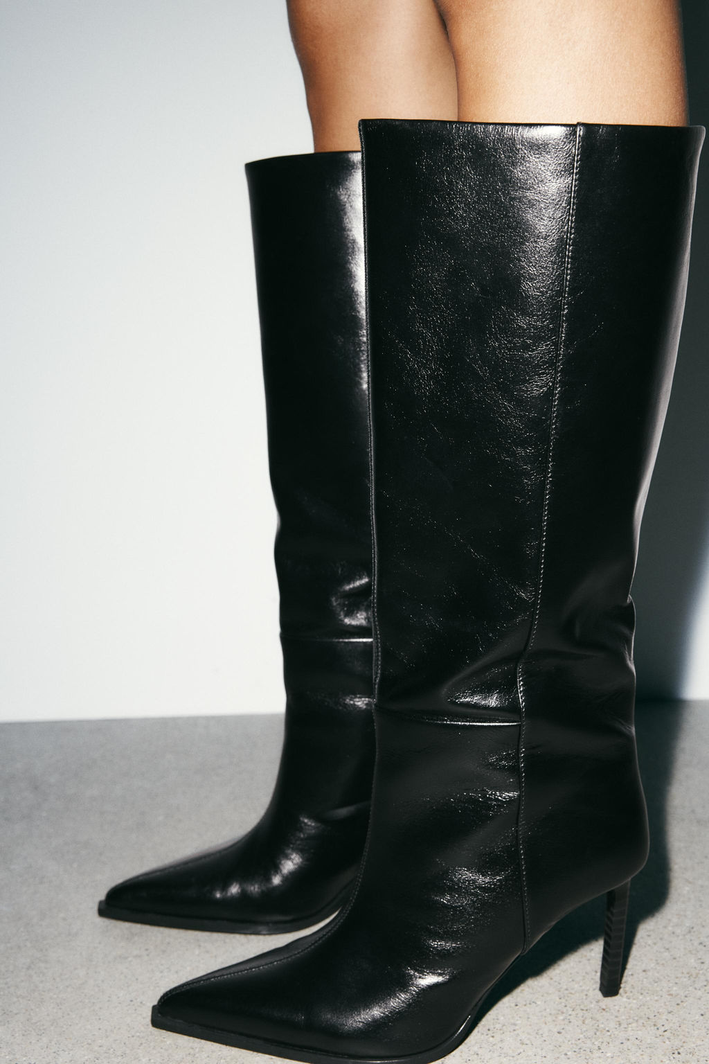 LEATHER HEELED BOOTS - Zara фото 2