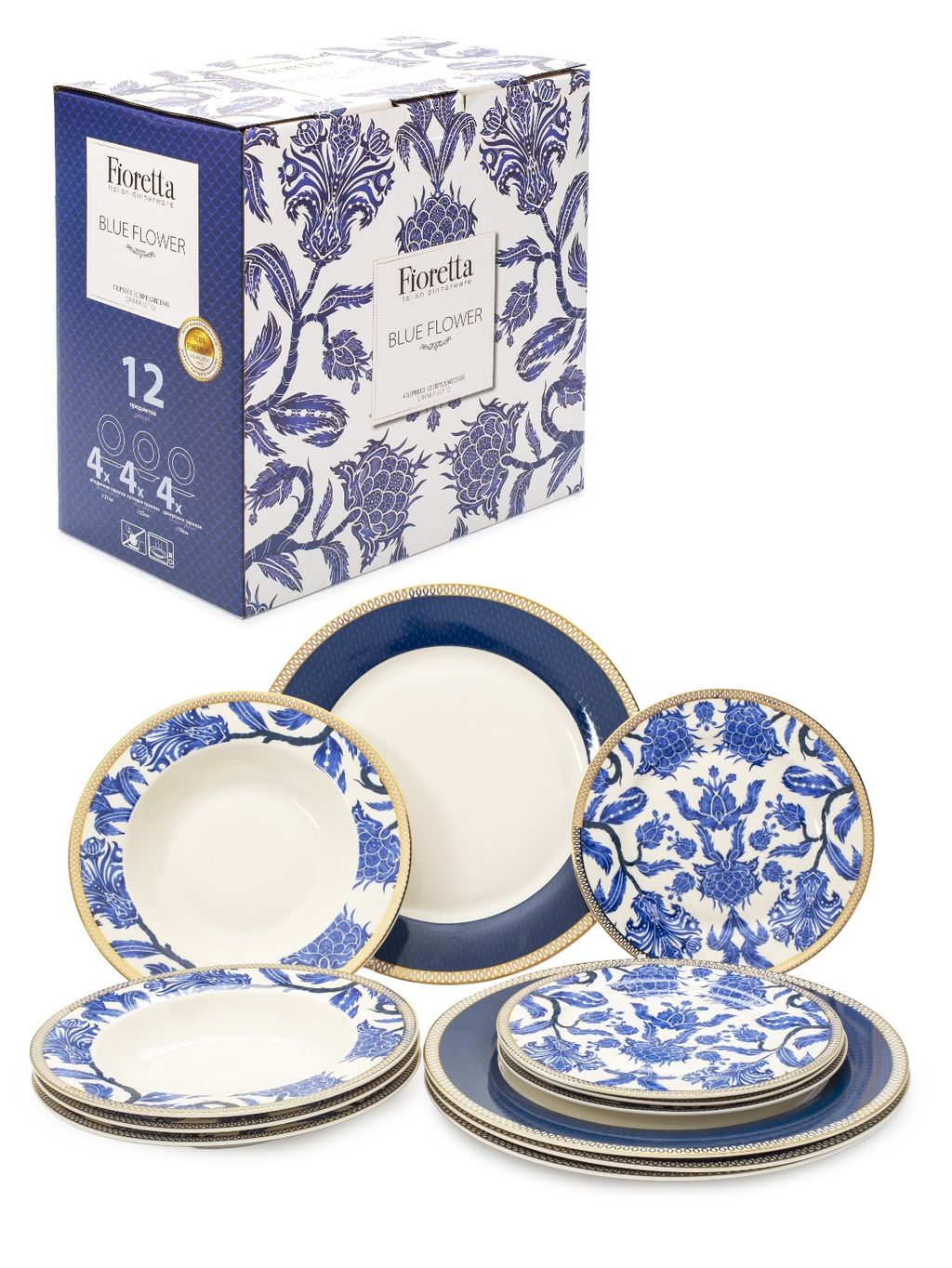 Сервиз столовый BLUE FLOWER 12пр - Fioretta фото 2