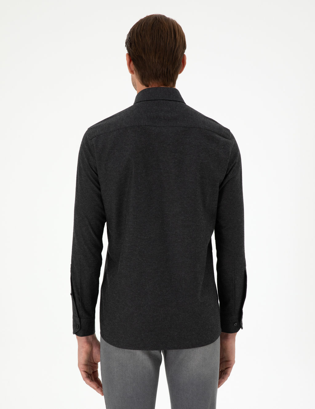 Siyah Regular Fit Uzun Kollu G_mlek