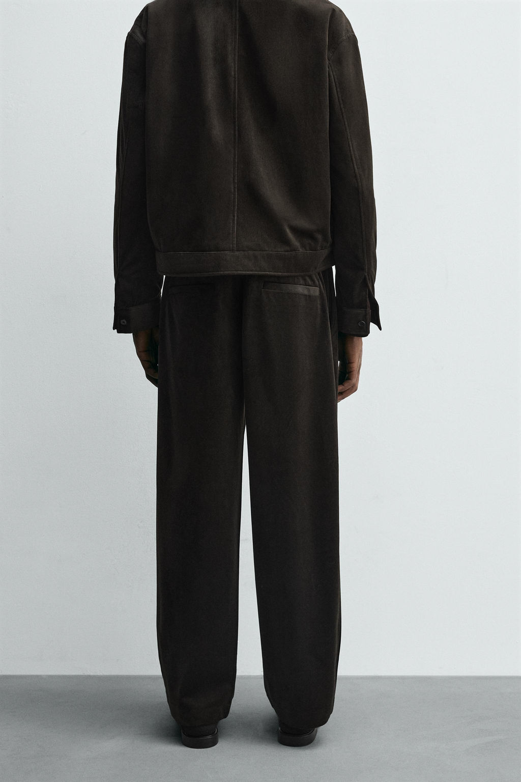 TEXTURED VELVET TROUSERS - Zara фото 3