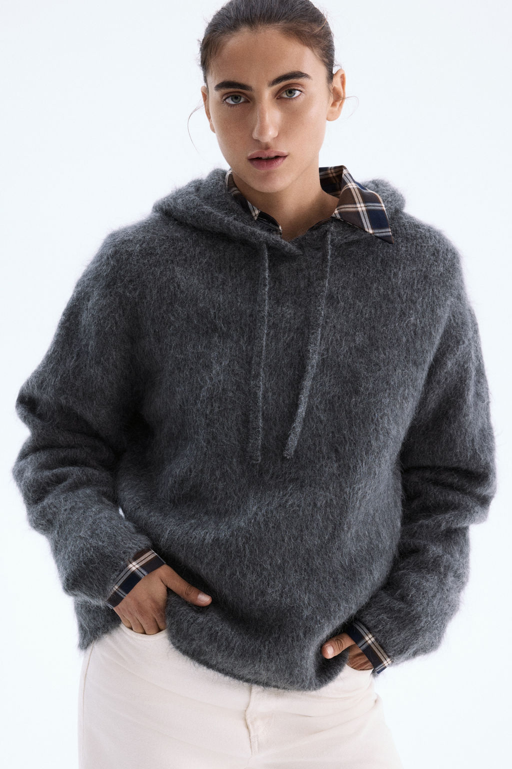 Jersey con capucha en mezcla de mohair - H&m фото 3