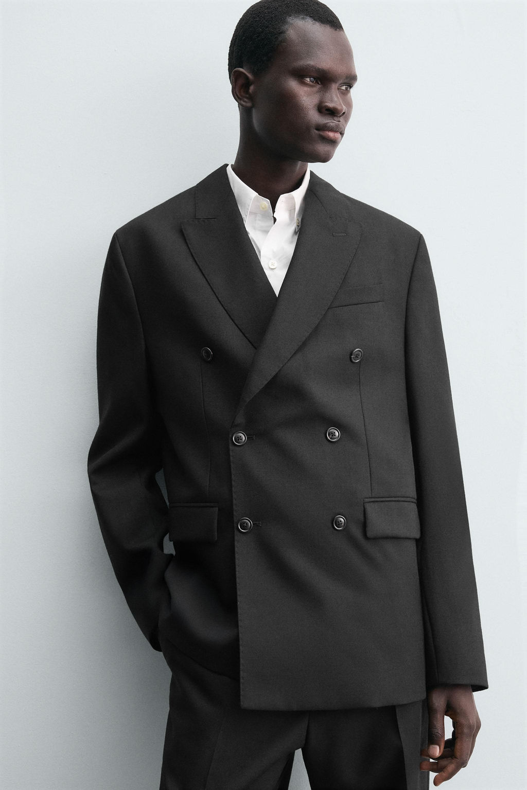 100% WOOL DOUBLE-BREASTED SUIT BLAZER - Zara фото 5
