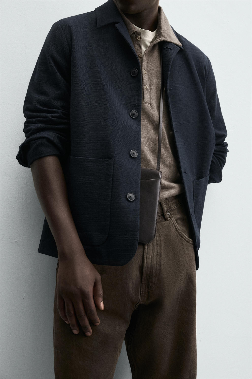 TEXTURED REGULAR FIT OVERSHIRT - Zara фото 6