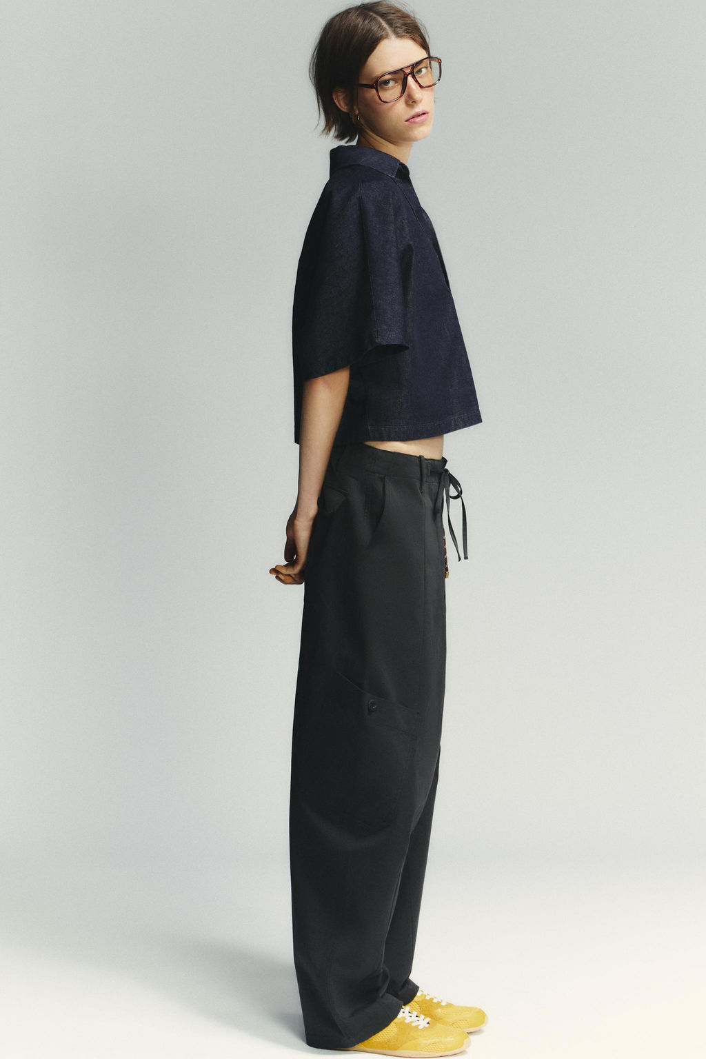 TRF DENIM SHIRT WITH POLO COLLAR - Zara фото 11