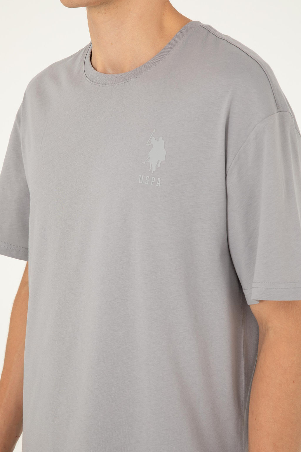 Erkek Comfort Fit Bisiklet Yaka Koyu Gri Ti__rt Ti__rt Sepette S_rpriz _ndirim - U.s. polo assn фото 7