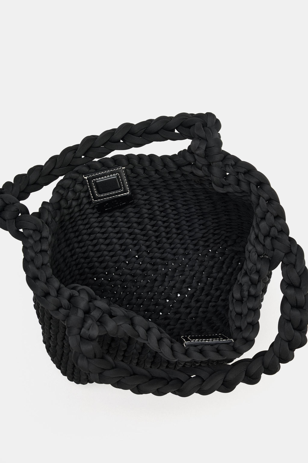 BOLSO SHOPPER TRENZADO / Negro - Zara фото 7