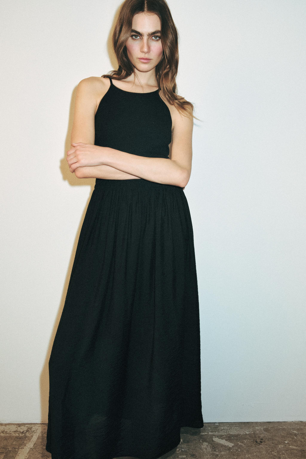VESTIDO COMBINADO TIRANTES / Negro - Zara фото 6