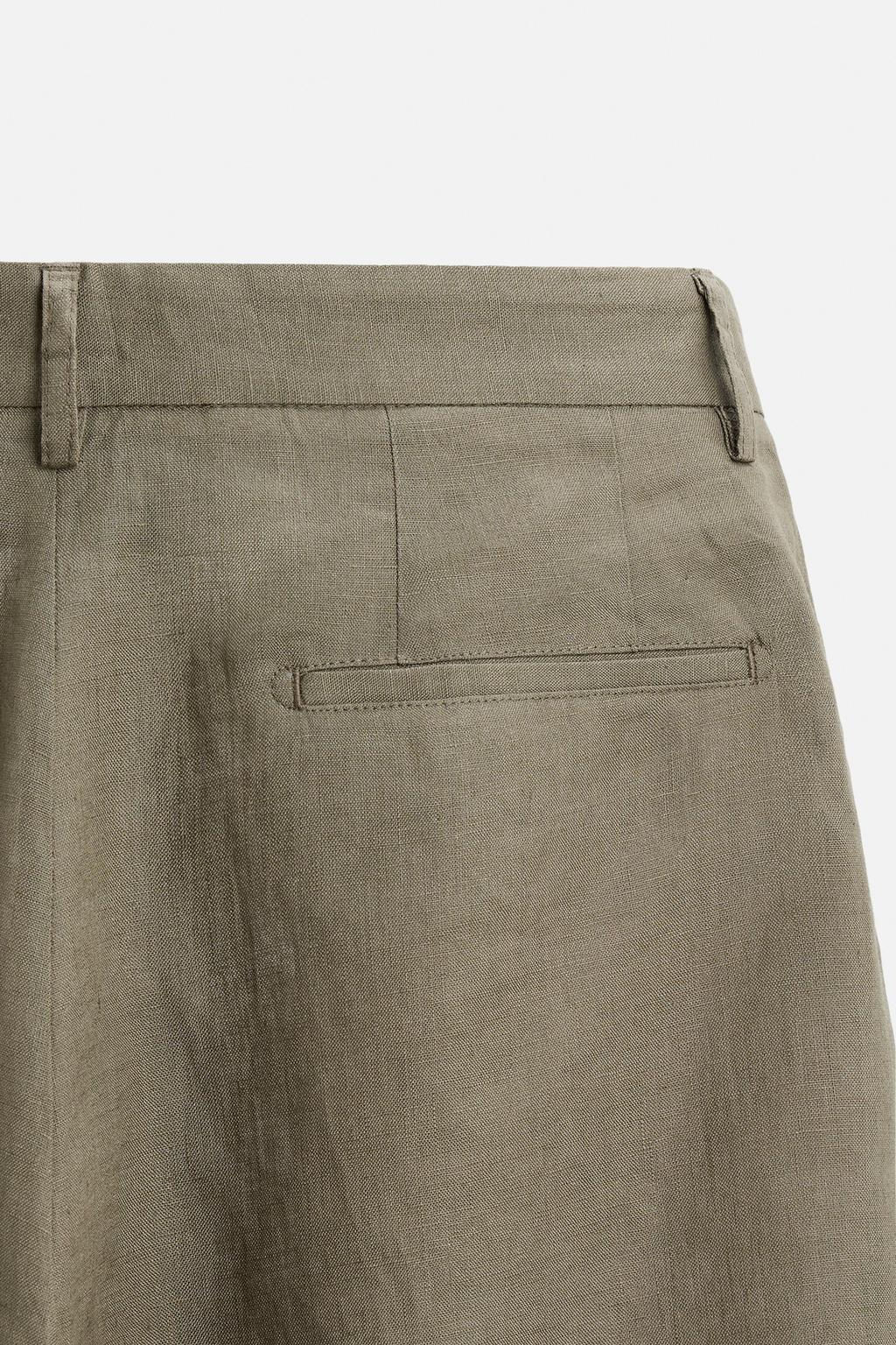 100% LINEN BERMUDA SHORTS - Zara фото 36