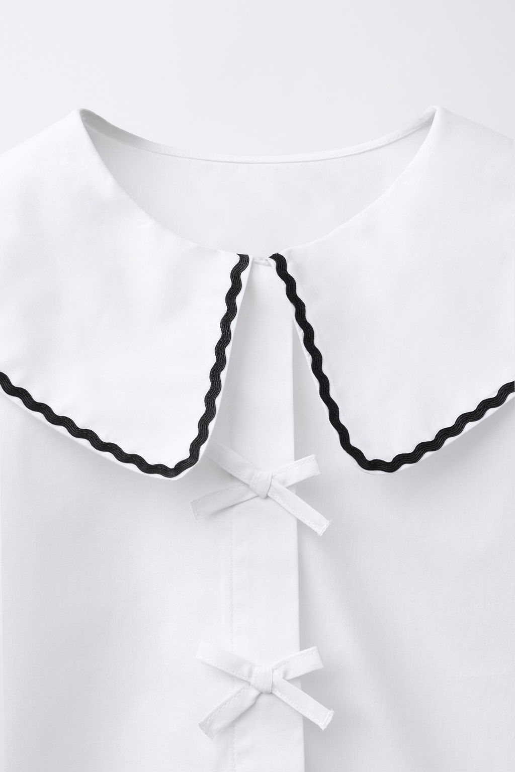 PICOT TRIM PETER PAN COLLAR SHIRT - Zara фото 3