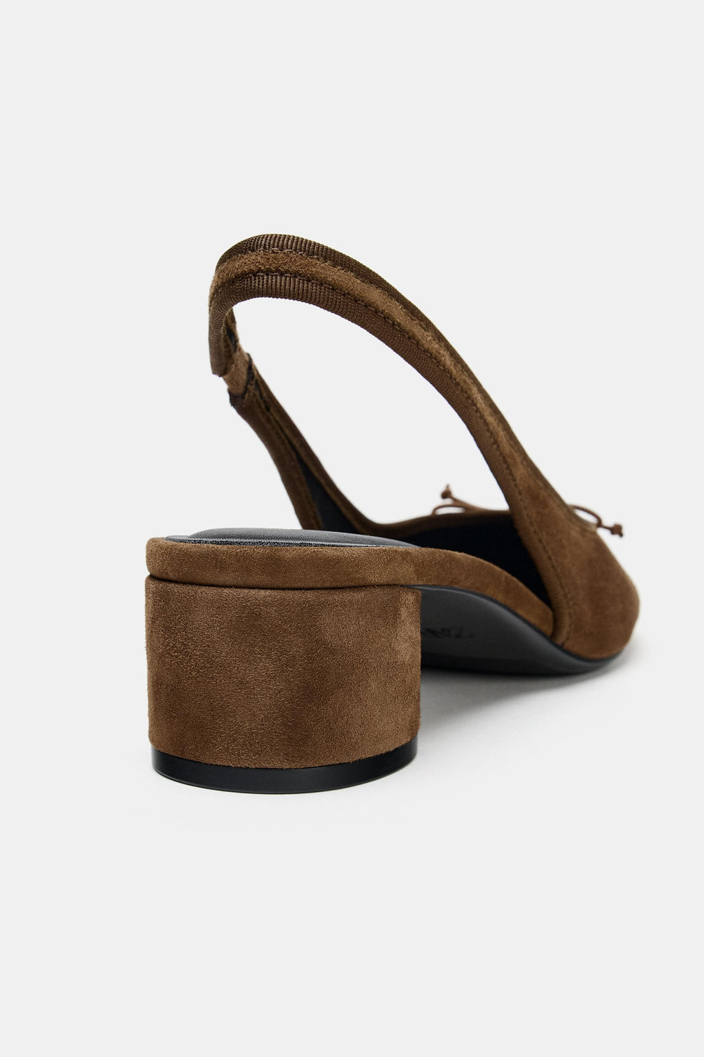 LEATHER SLINGBACK HEELS - Zara фото 10