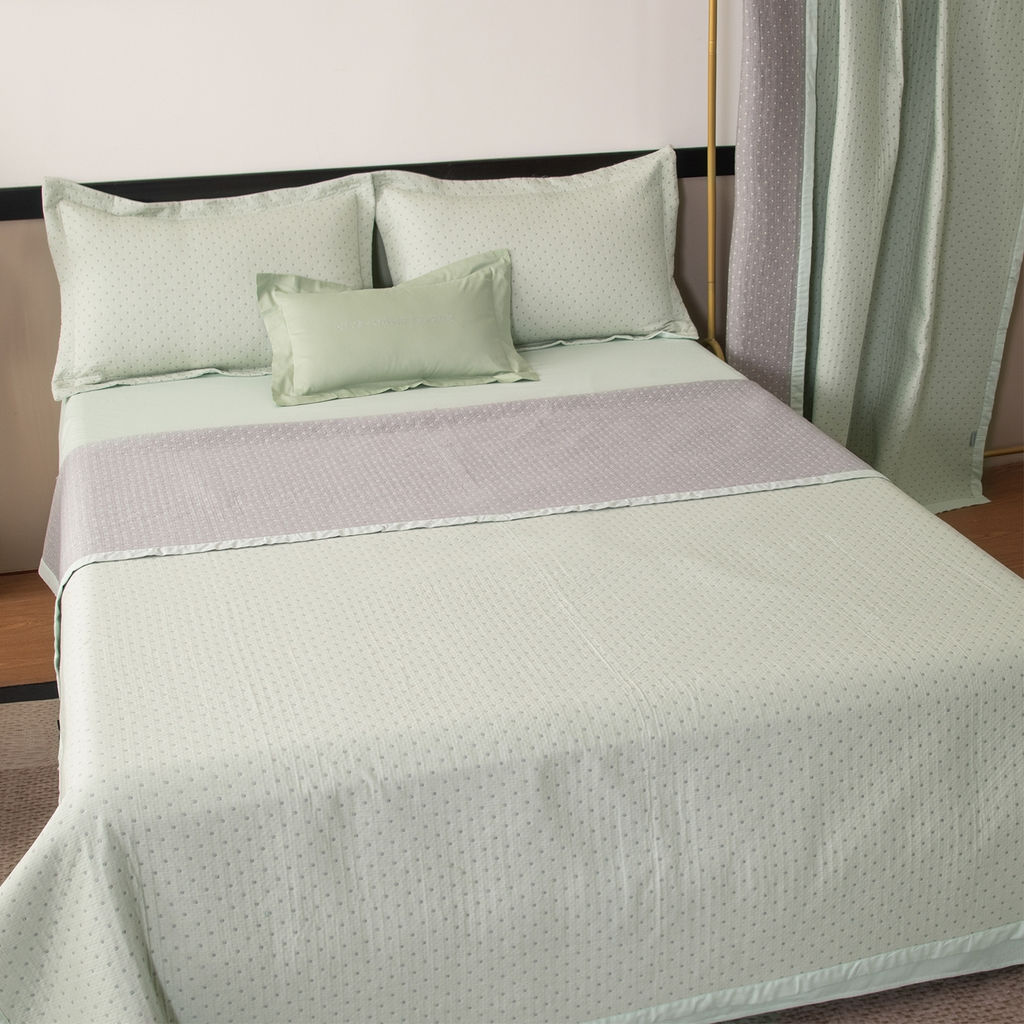 Комплект постельного белья Сатин Aurora Veil с Покрывалом AV005 Евро - Ситрейд фото 10