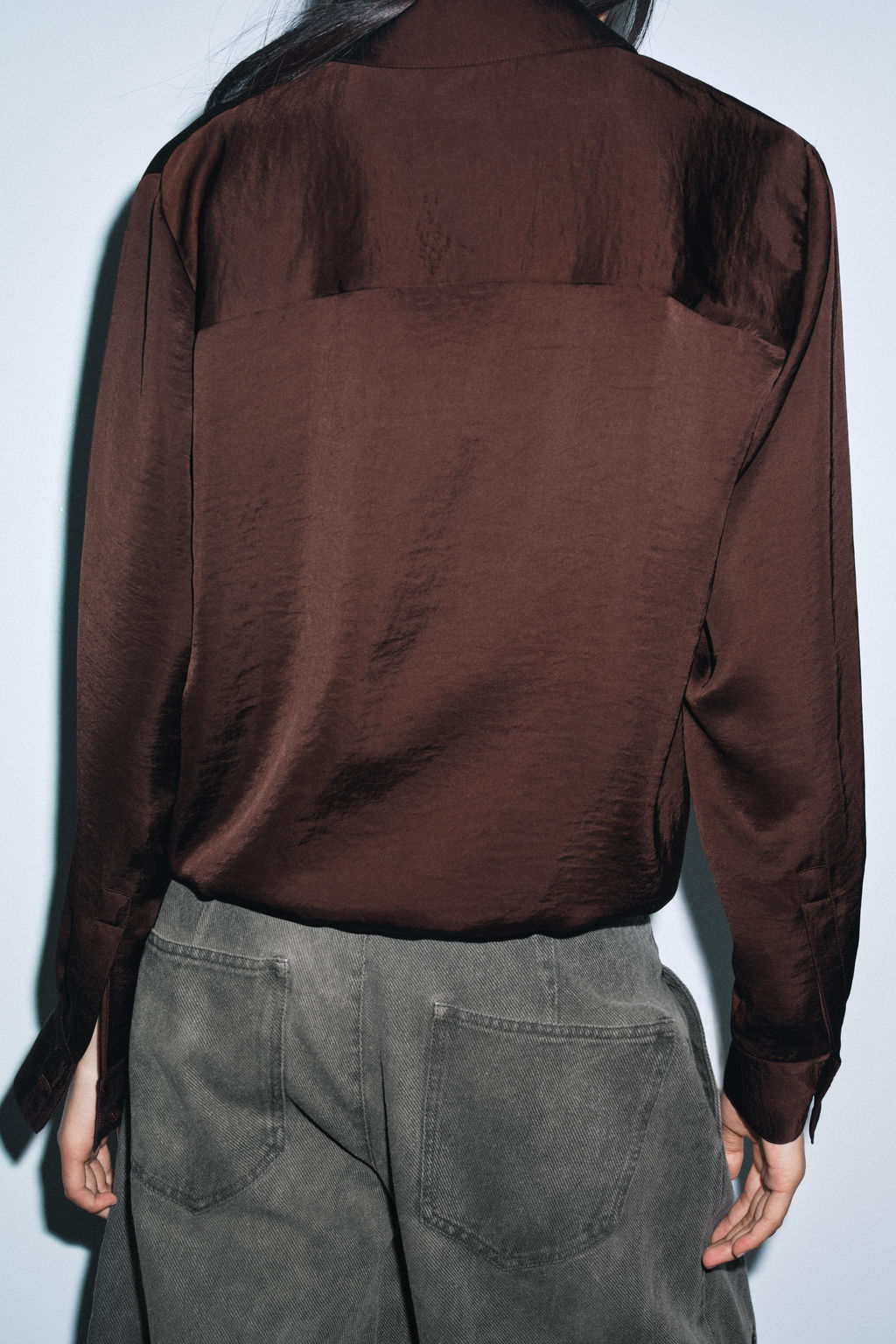 SATIN SHIRT ZW COLLECTION - Zara фото 9