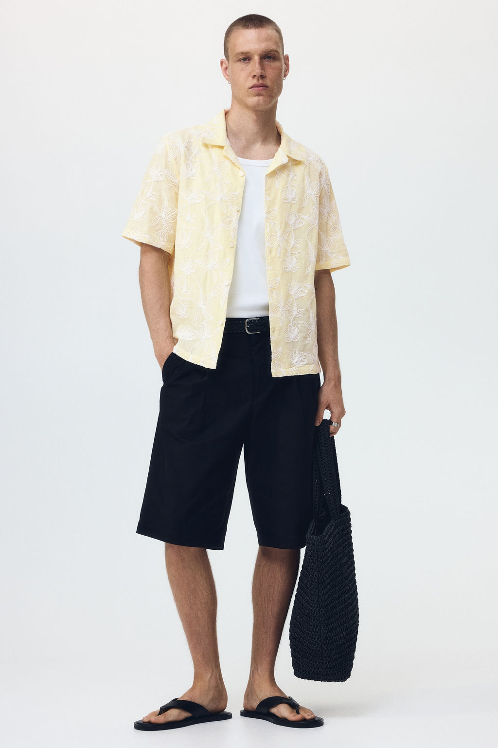 Camisa resort bordada Regular Fit - H&m фото 3