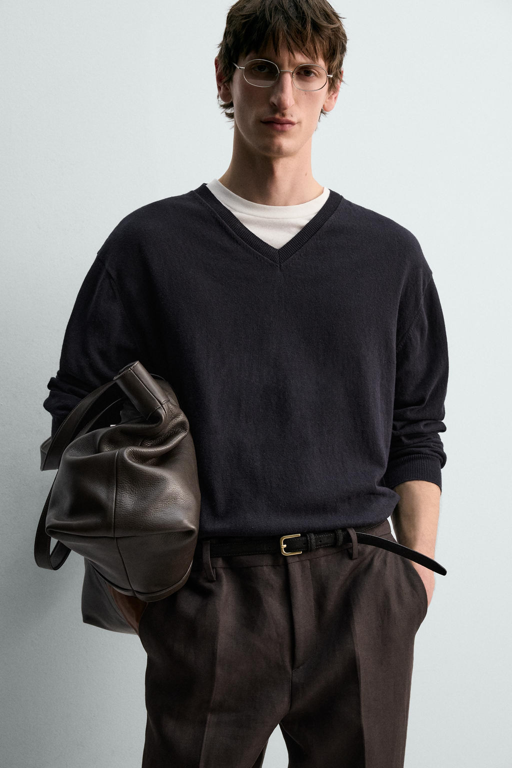 JERSEY LIGERO ALGOD?N - LINO LIMITED EDITION / Marino - Zara фото 7