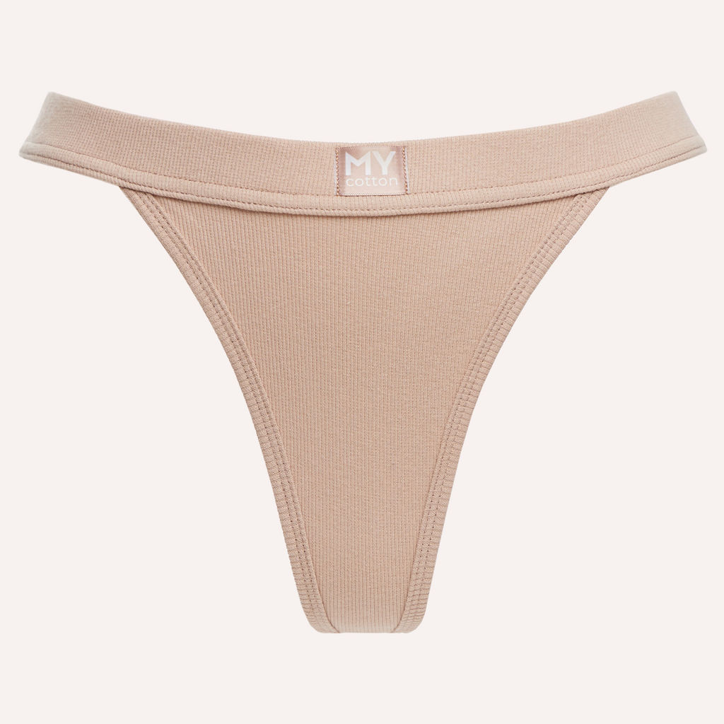MY Трусы стринги жен. в рубчик DS301 фото 40