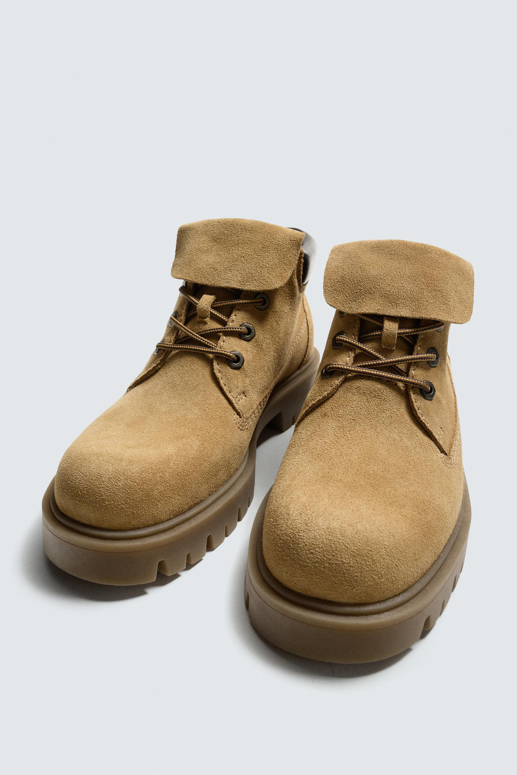 LEATHER CHUNKY BOOTS - Zara фото 2
