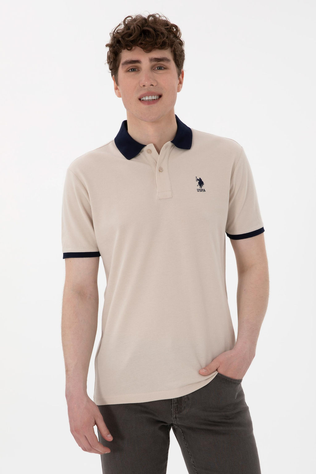 Erkek Regular Fit Polo Yaka Ta_ Basic Ti__rt Sepette S_rpriz _ndirim