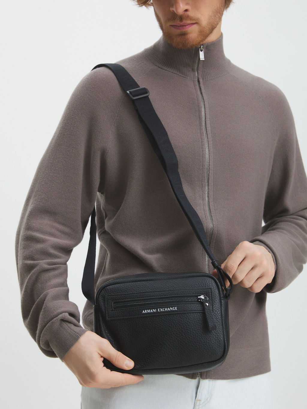 Мужская сумка через плечо ARMANI EXCHANGE Артикул 4081477, черный  фото 6